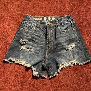 Rewash high rise jean shorts